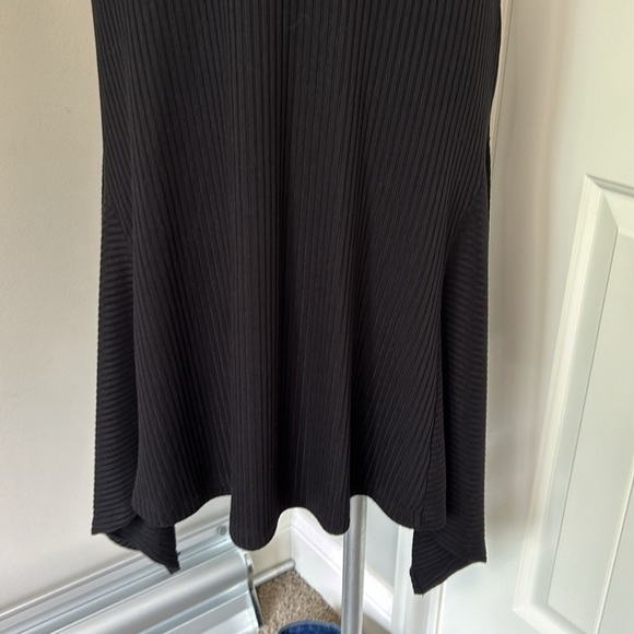 Anthropologie Sleeveless Ribbed Handkerchief Hem Midi Dress in Black Size S - Picture 6 of 15